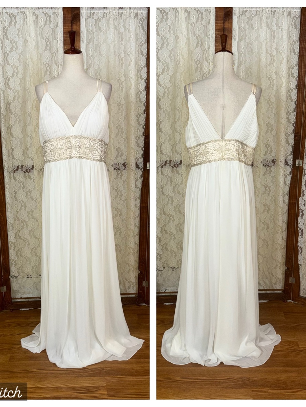 Gorgeous Vintage Y2K Oleg Cassini Grecian Goddess Wedding Gown
